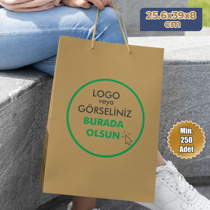 Karton Çanta - Dikey - 25.6x39x8 cm