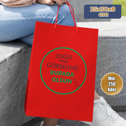 Karton Çanta - Dikey - 25x30x8 cm