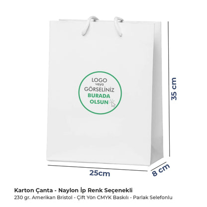 Karton Çanta - Dikey - 25x35x8 cm