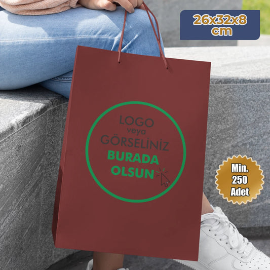 Karton Çanta - Dikey - 26x32x8 cm