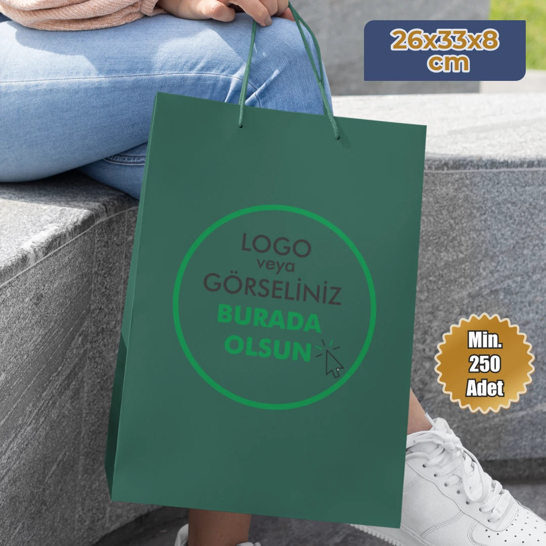 Karton Çanta - Dikey - 26x33x8 cm