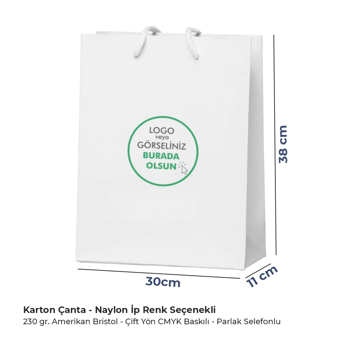 Karton Çanta - Dikey - 30x38x11 cm