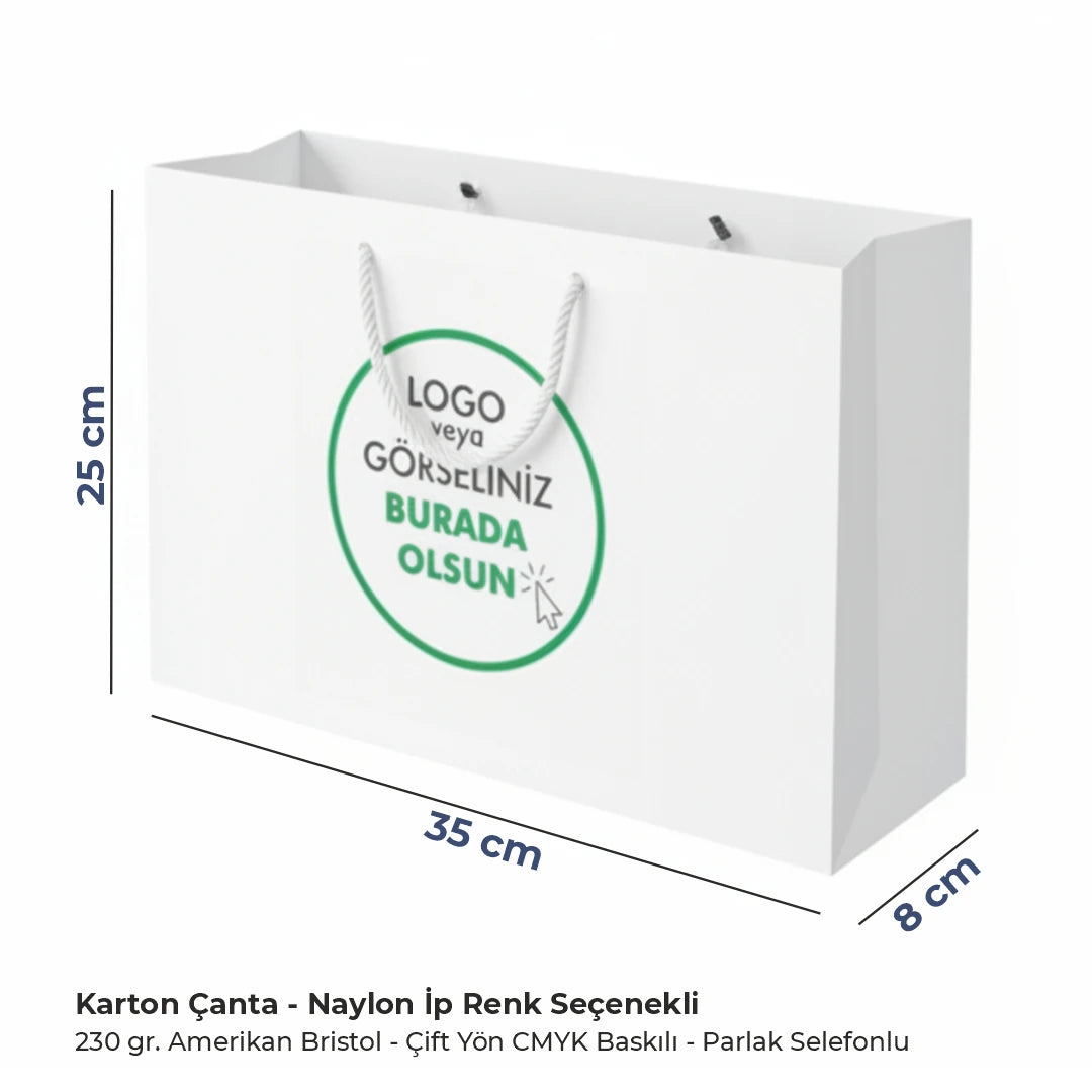 Karton Çanta - Yatay - 35x25x8 cm