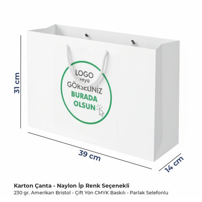 Karton Çanta - Yatay - 39x31x14 cm