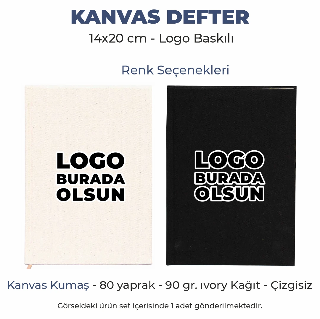 Yılbaşı Ofis Hediye Seti – Logolu Termos, Kanvas Defter &  Bez Çanta