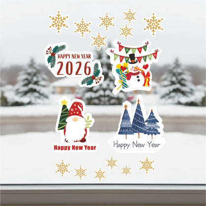 Yılbaşına Özel  Etiket – Su Geçirmez, Dayanıklı Cam & Duvar Yılbaşı Süsleri