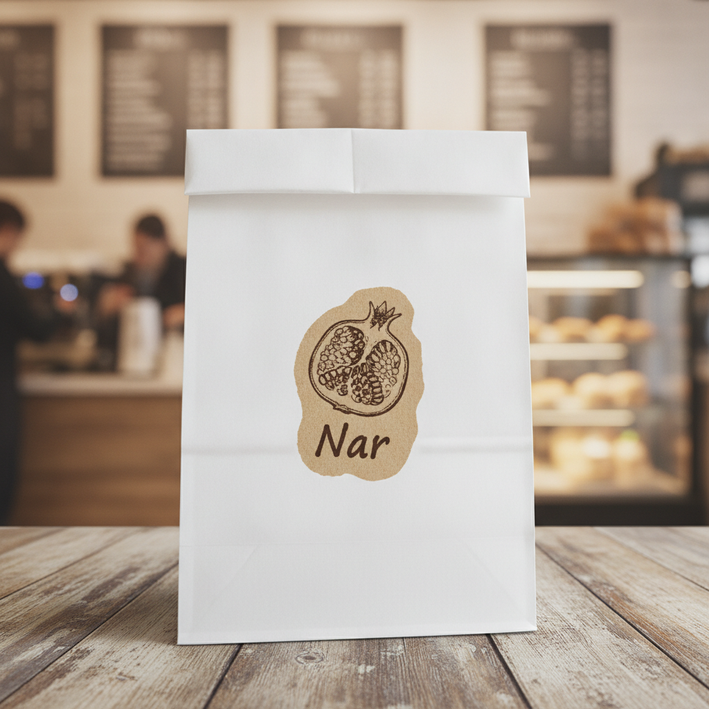 Kese kağıdı üzerinde tam kesim kraft sticker, fırın ortamı