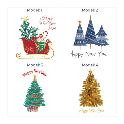 Yılbaşı Kraft Tebrik Kartı – 15 Farklı  Hazır Tasarım - 10x7.5