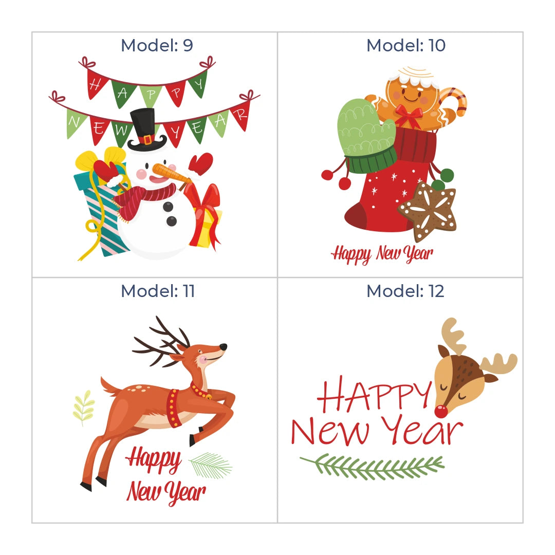 Yılbaşı Kraft Not Defteri – 15 Farklı  Tasarım - Özelleştirilebilir - 10x14 cm