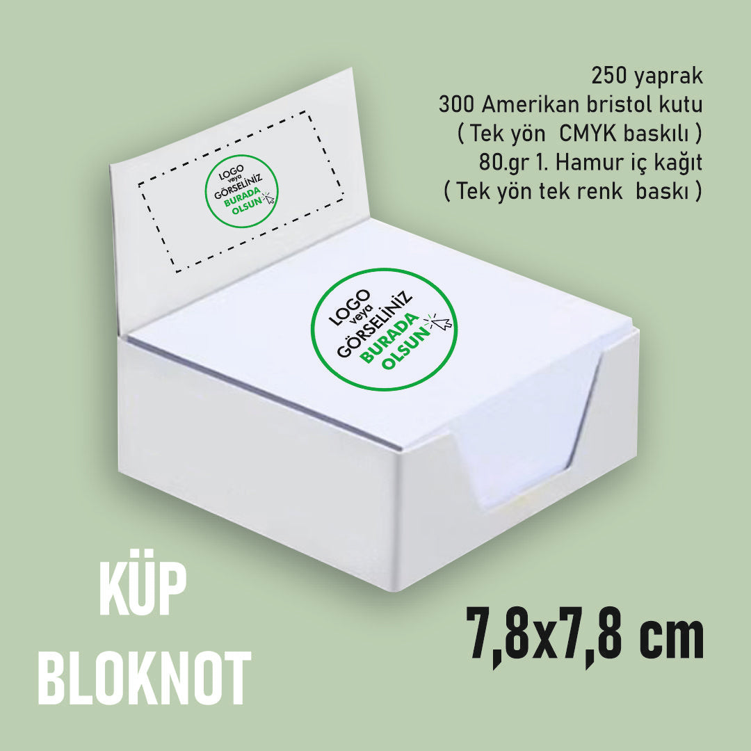 Masaüstü Set: Çanta, Kalem, Bloknot  ve Küp Bloknot | Logo Baskılı