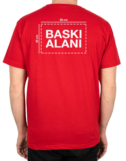 Basic T-shirt Kırmızı - Baskılı