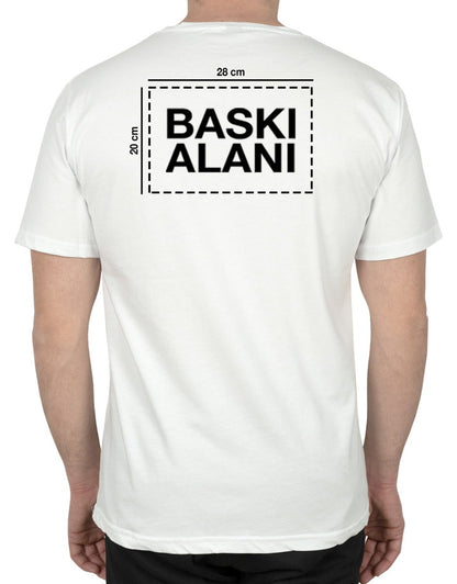 Basic T-shirt Beyaz - Baskılı