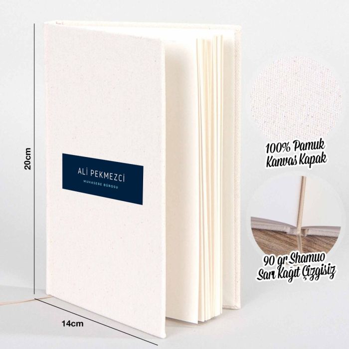 Kanvas Defter 14x20 cm (Özelleştirilebilir)