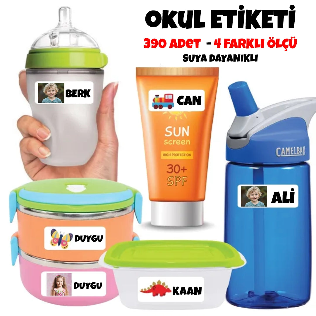 Okul Sticker & Etiket |Kişiye Özel Okul Etiketi | İsimli Sticker & Etiket