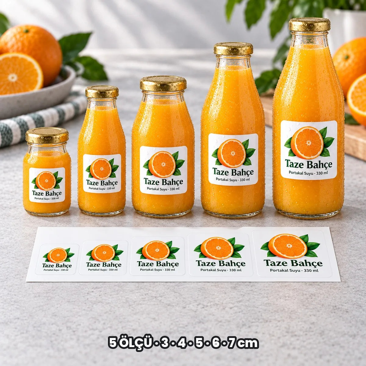 Opak sticker seçenekleri: 5 ÖLÇÜ, 3, 4, 5, 6, 7 cm