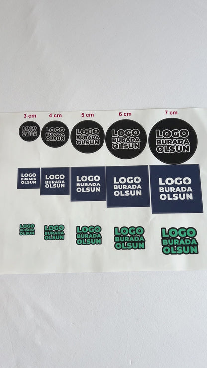 Sticker & Etiket | Kare · Kuşe Kağıt · Özelleştirilebilir