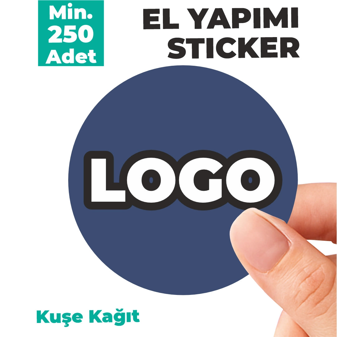 El yapımı Sticker & Etiket Baskı | Yuvarlak · Kuşe Kağıt · Özelleştirilebilir