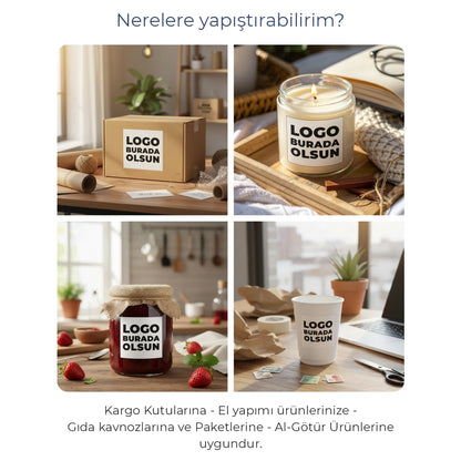 Sticker & Etiket Baskı | Kare · Suya Dayanıklı · Özelleştirilebilir