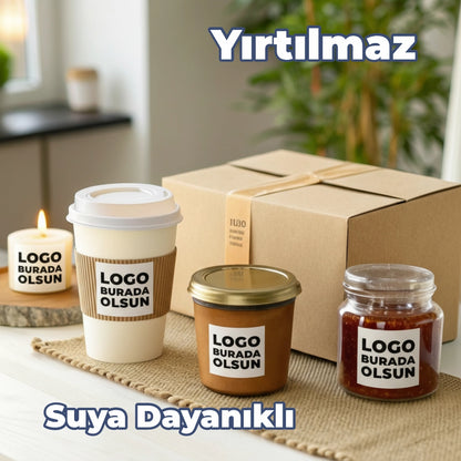 Sticker & Etiket Baskı | Kare · Suya Dayanıklı · Özelleştirilebilir