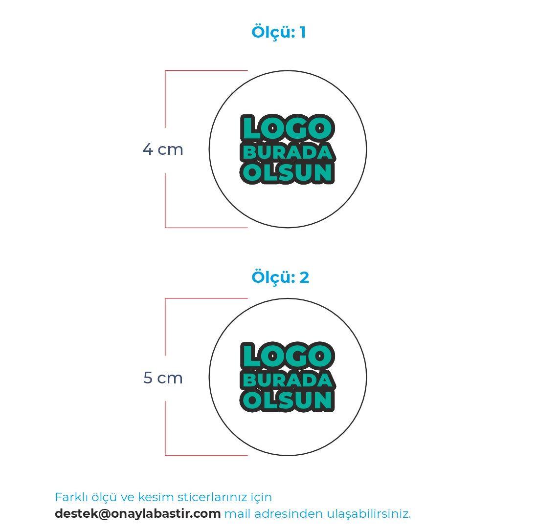 Al-Götür Sticker | Yuvarlak Kesim 4–5 cm Paket Servis Etiketi