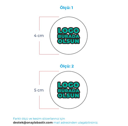 Al-Götür Sticker | Yuvarlak Kesim 4–5 cm Paket Servis Etiketi