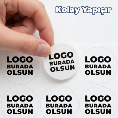 Al-Götür Sticker | Yuvarlak Kesim 4–5 cm Paket Servis Etiketi