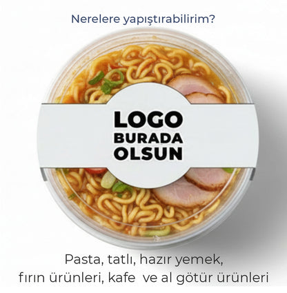 Gıda Ambalaj Etiketi | Özel Kesim & Logo Baskılı sticker