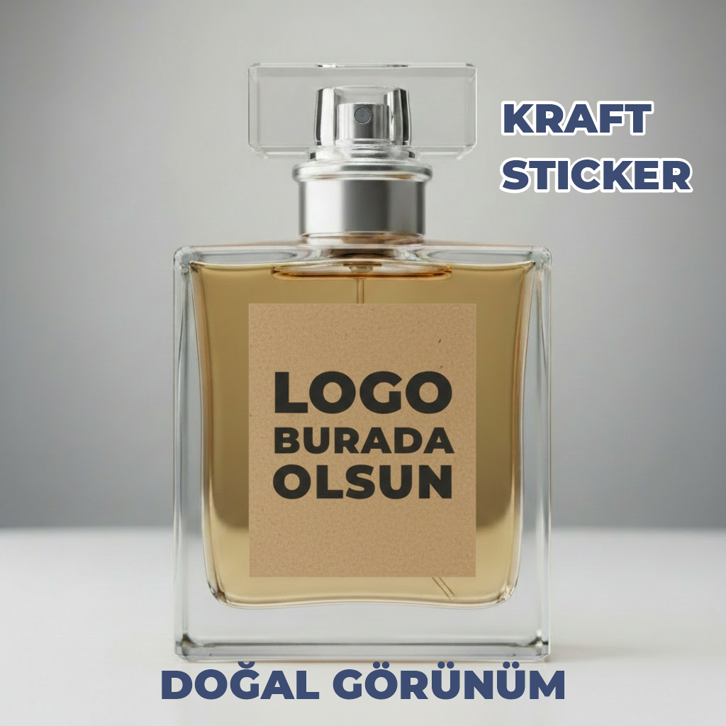 Parfüm Etiket Baskı – Suya Dayanıklı Opak & Şeffaf Sticker (30 ml – 50 ml – 100 ml)