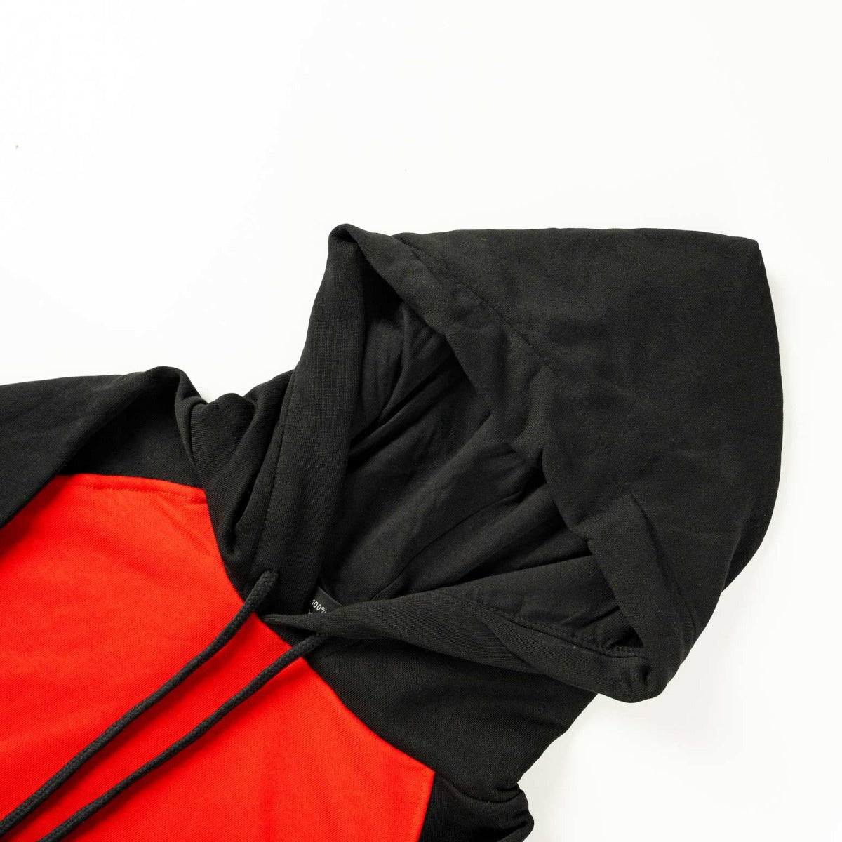 Baskılı Reglan Gövde Kapüşonlu Sweatshirt Kırmızı - 3 İplik Şardonsuz