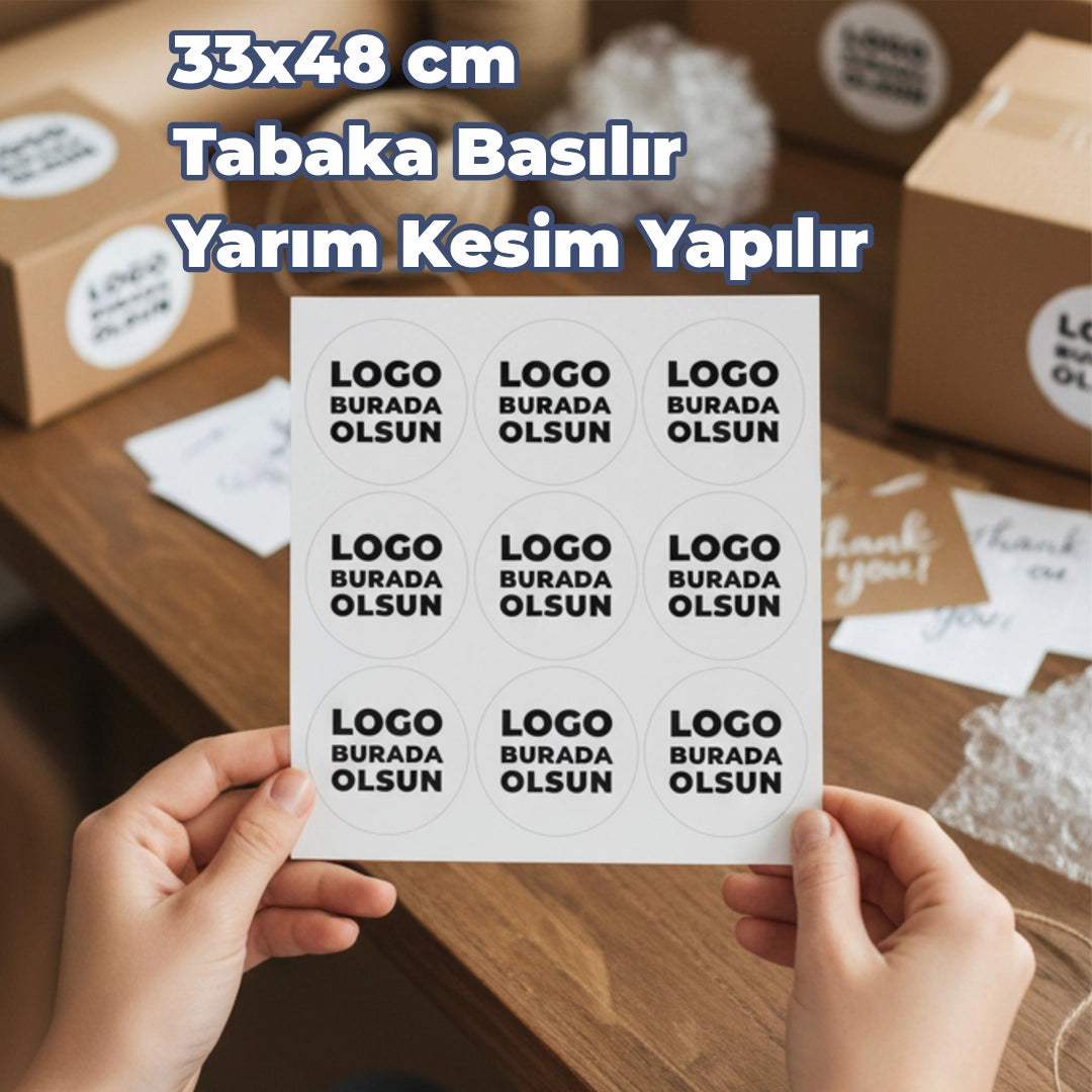 Sticker Baskı – Kavanoz Kapak Etiketi | Yuvarlak Bal & Reçel Etiketi (Kuşe Kağıt)