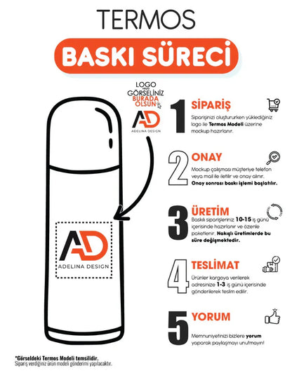 5050 Hediyelik Set - Termos / 750 Ml - Çelik Kupa / 240 Ml