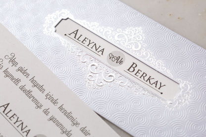 Wedding Davetiye 8176 - lüks düğün davetiyesi 3