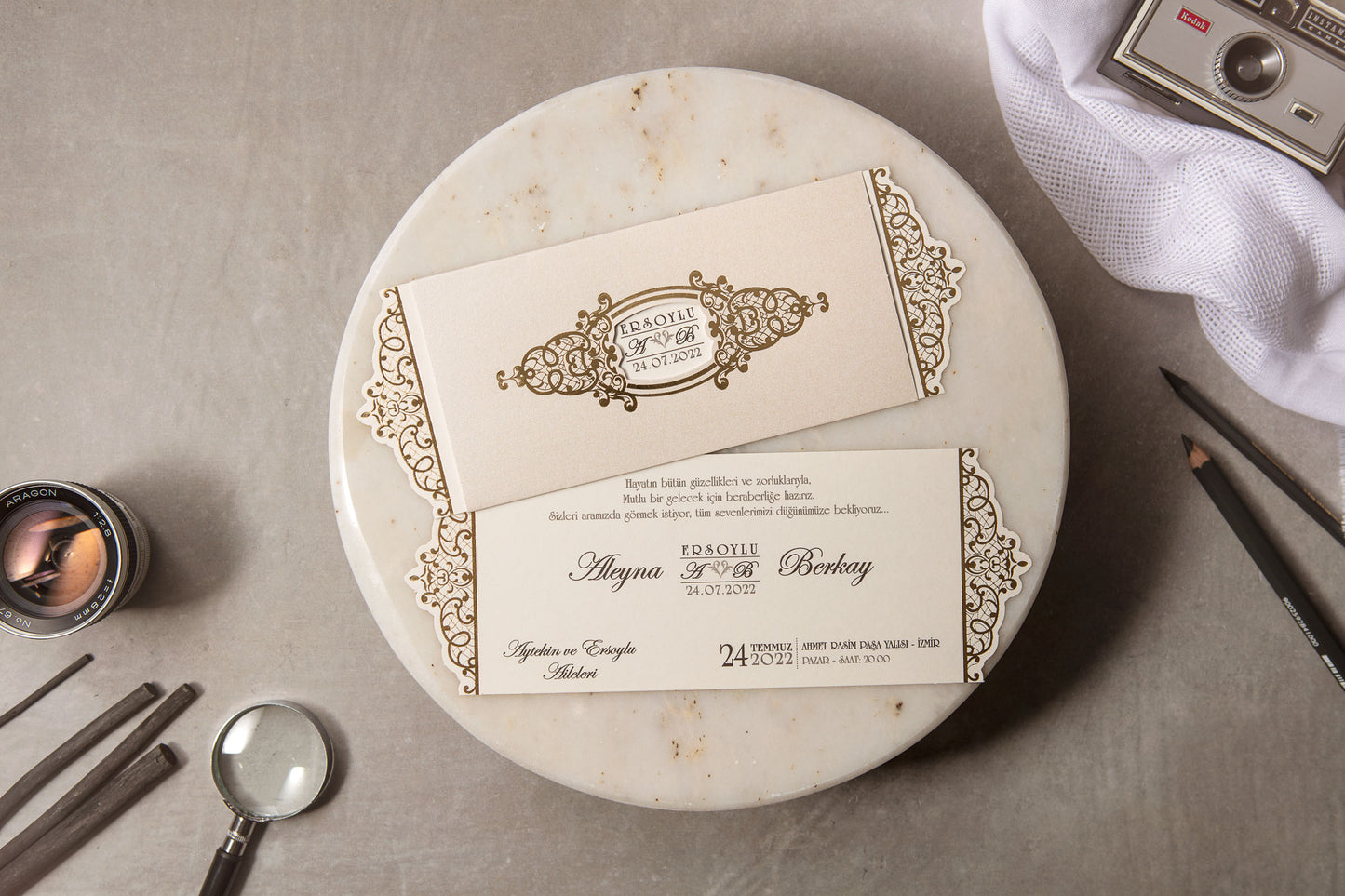 Wedding Davetiye 8221 - lüks düğün davetiyesi 2