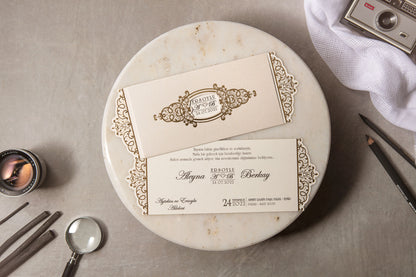 Wedding Davetiye 8221 - lüks düğün davetiyesi 2