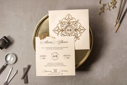 Wedding Davetiye 8326 - lüks düğün davetiyesi 2