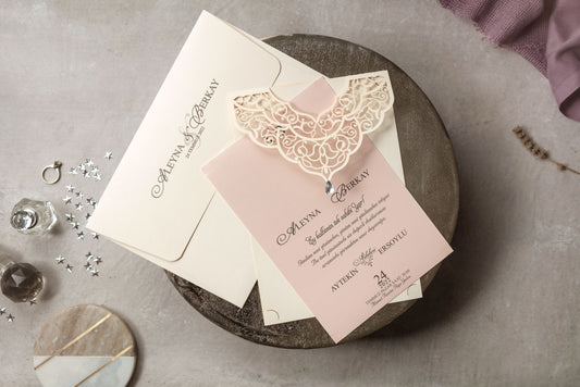 Wedding Davetiye 8377 - lüks düğün davetiyesi 1