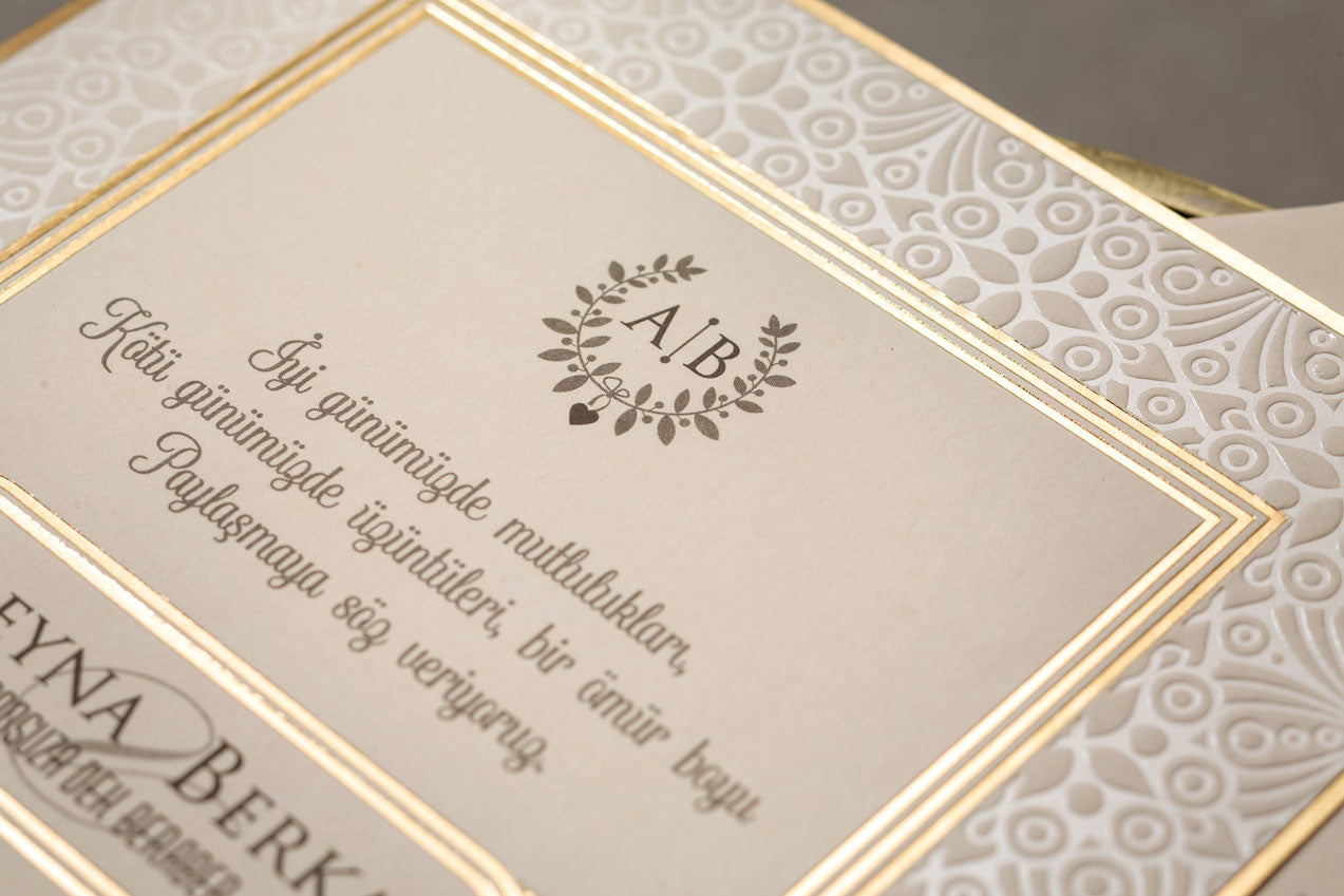 Wedding Davetiye 8380 - lüks düğün davetiyesi 2