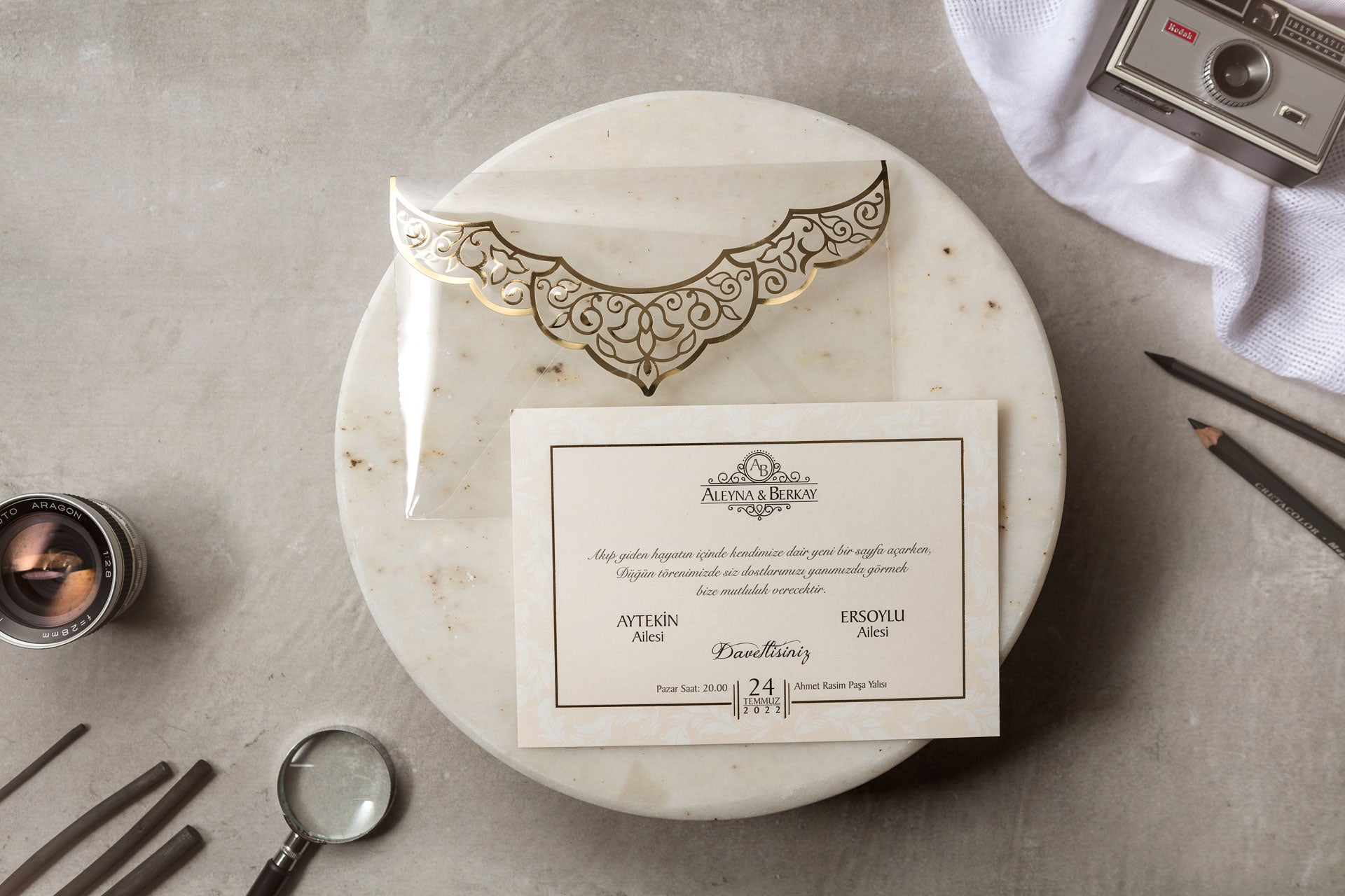Wedding Davetiye 8385 - lüks düğün davetiyesi 3