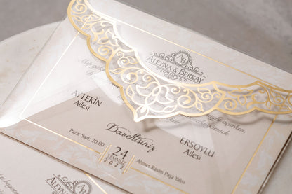 Wedding Davetiye 8385 - lüks düğün davetiyesi 4