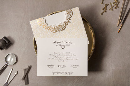Wedding Davetiye 8386 - lüks düğün davetiyesi 2