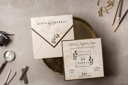Wedding Davetiye 8391 - lüks düğün davetiyesi 2