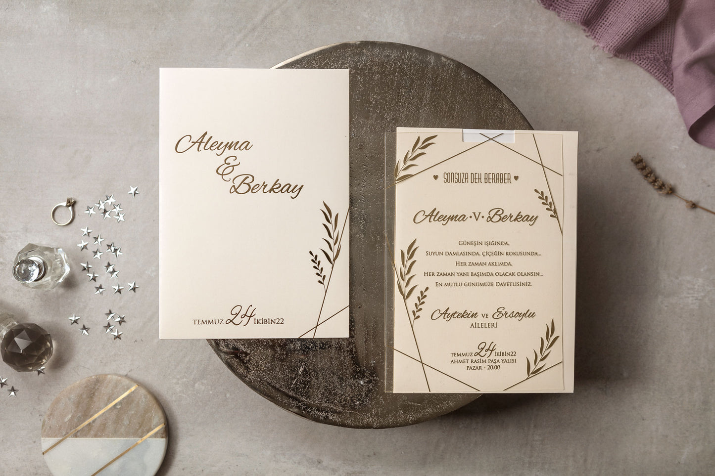 Wedding Davetiye 8401 - lüks düğün davetiyesi 1
