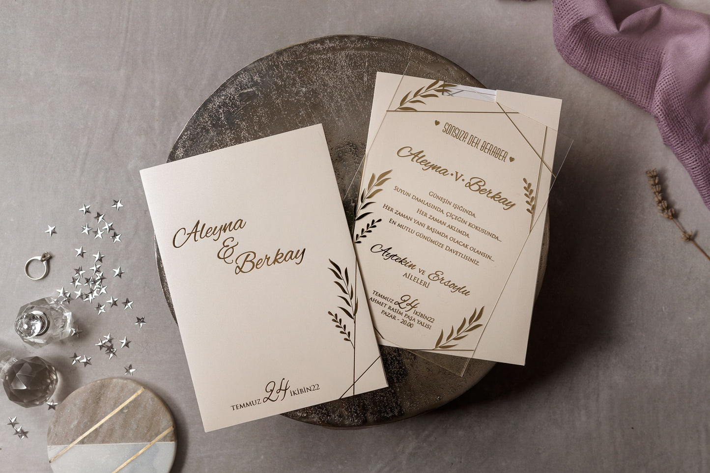 Wedding Davetiye 8401 - lüks düğün davetiyesi 4