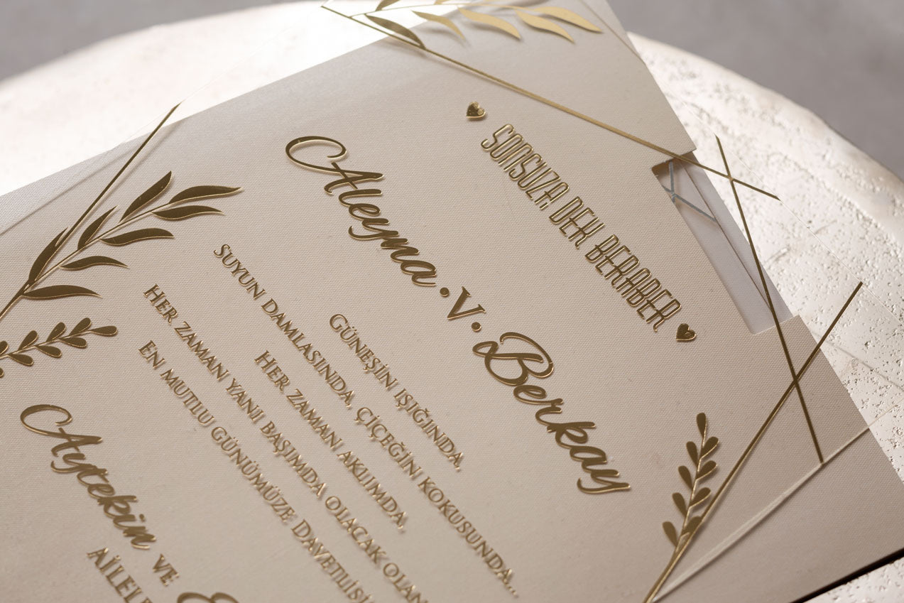 Wedding Davetiye 8401 - lüks düğün davetiyesi 5
