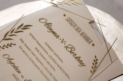 Wedding Davetiye 8401 - lüks düğün davetiyesi 5