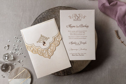 Wedding Davetiye 8407 - lüks düğün davetiyesi 2