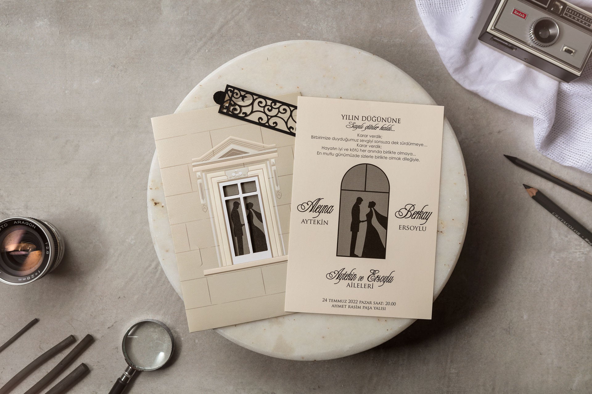Wedding Davetiye 8420 - lüks düğün davetiyesi 2