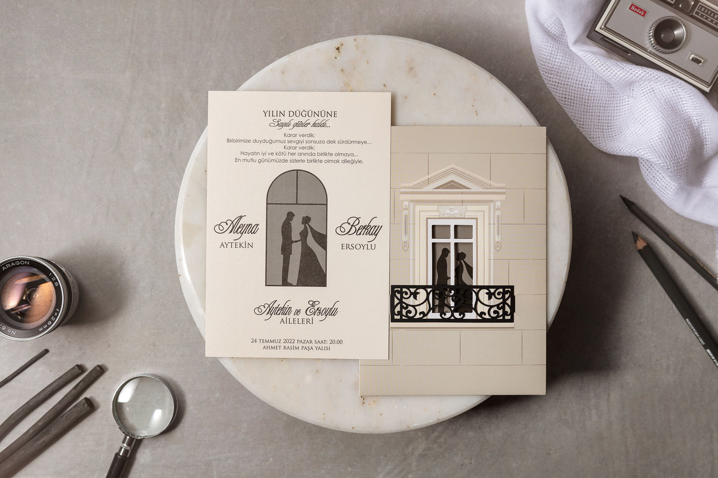 Wedding Davetiye 8420 - lüks düğün davetiyesi 3