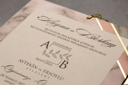 Wedding Davetiye 8421 - lüks düğün davetiyesi 3