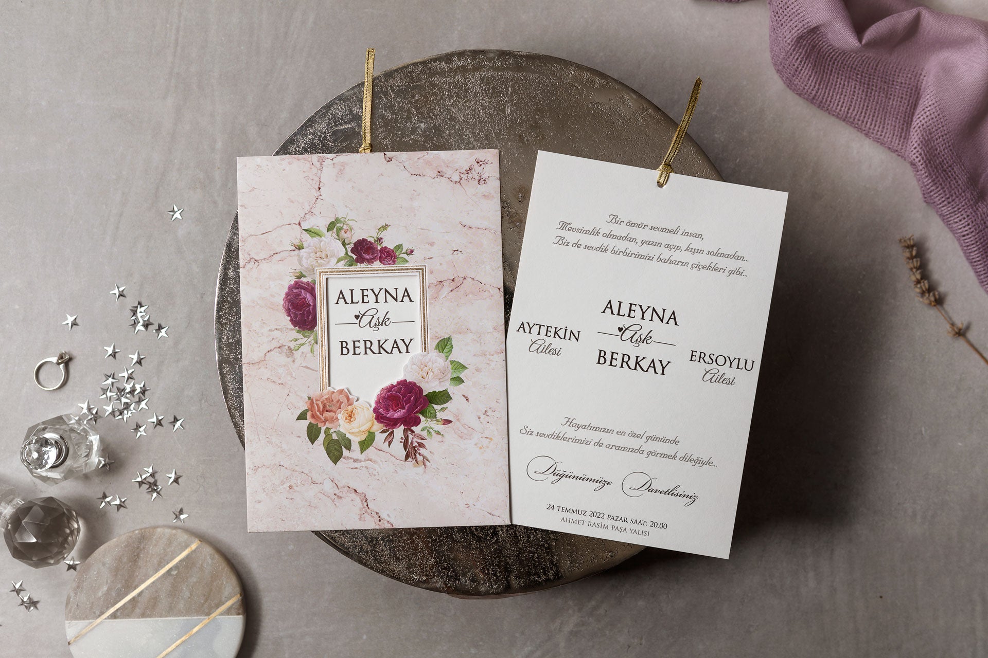 Wedding Davetiye 8430 - lüks düğün davetiyesi 2
